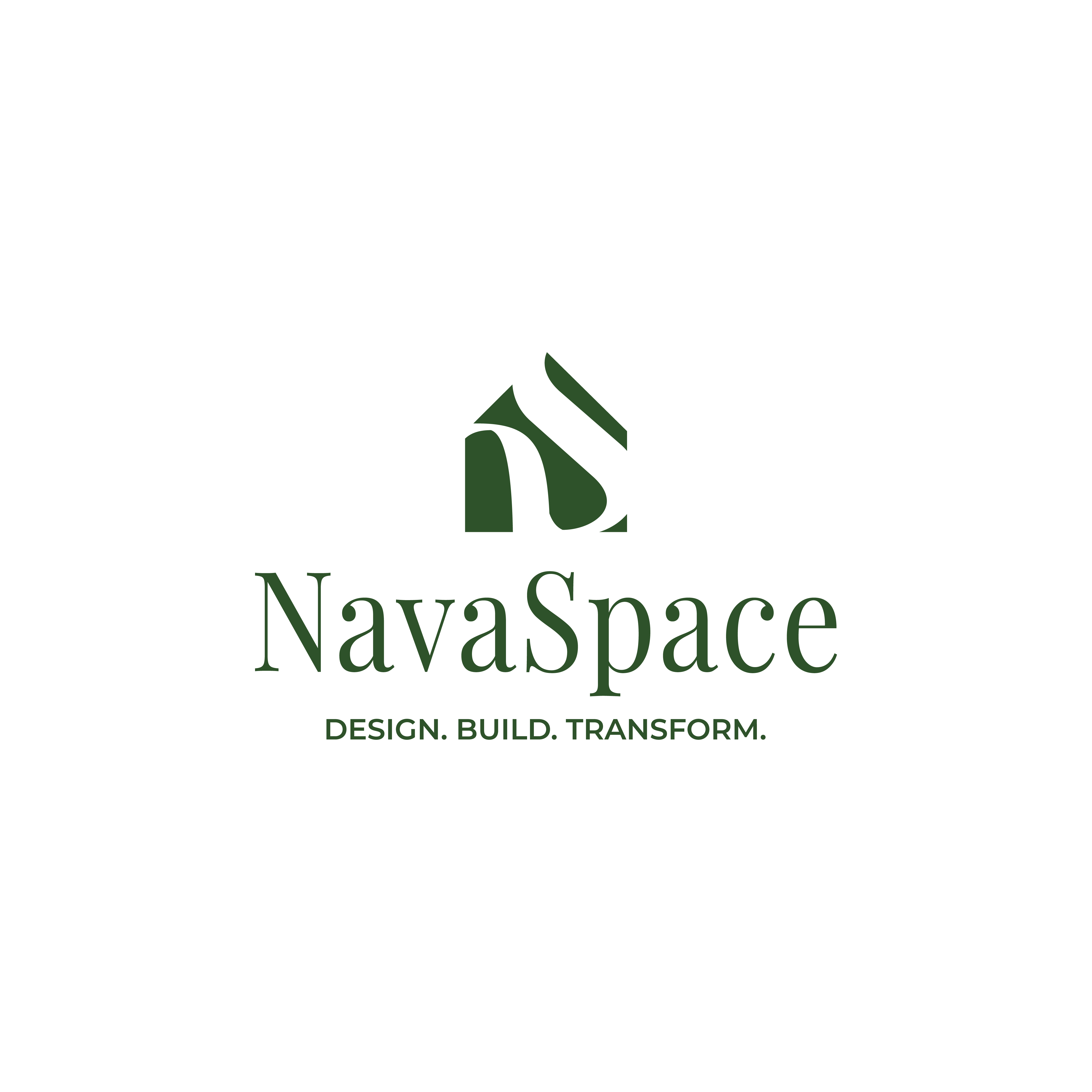 NavaSpace logo designed by Webwave — interior design company brand identity